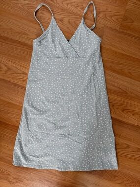 Brandy Melville Light Blue Floral Slip Dress